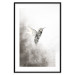 Wall Poster Ethnic Hummingbird - abstraction with a bird in shades of gray 116314 additionalThumb 27