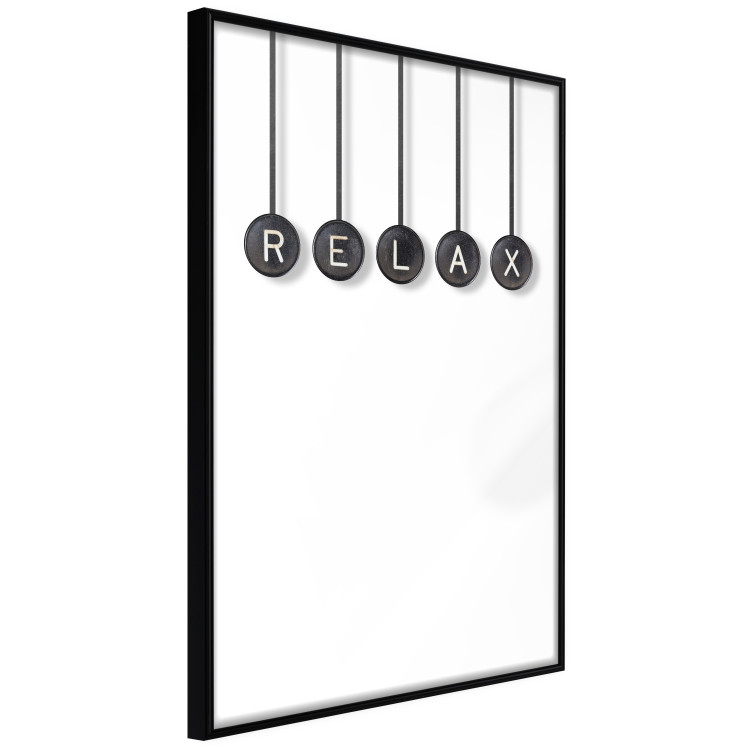 Wall Poster Relax - black and white minimalist composition with English text 116814 additionalImage 9