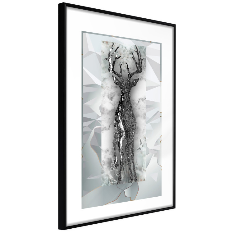 Wall Poster Silver Deer - unique shiny abstraction with animal motif 117014 additionalImage 10