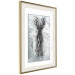 Wall Poster Silver Deer - unique shiny abstraction with animal motif 117014 additionalThumb 2