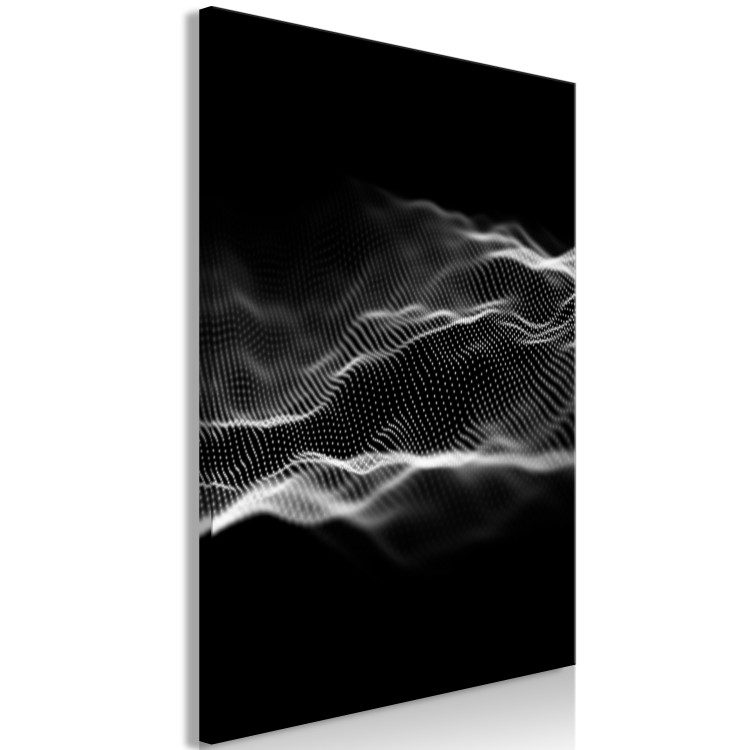 Canvas Art Print Soundwave (1-part) - Black and White Visualization of Music 117314 additionalImage 2
