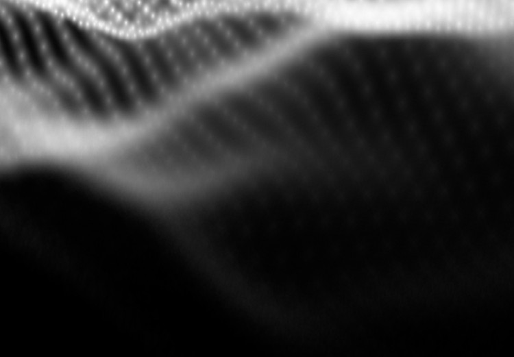 Canvas Art Print Soundwave (1-part) - Black and White Visualization of Music 117314 additionalImage 4