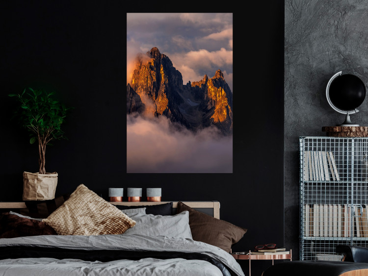 Wall Poster Mountains in the Clouds - landscape of sky and illuminated mountain peaks 118014 additionalImage 24