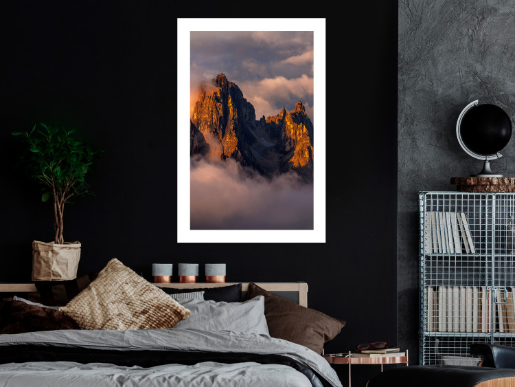 Wall Poster Mountains in the Clouds - landscape of sky and illuminated mountain peaks 118014 additionalImage 4