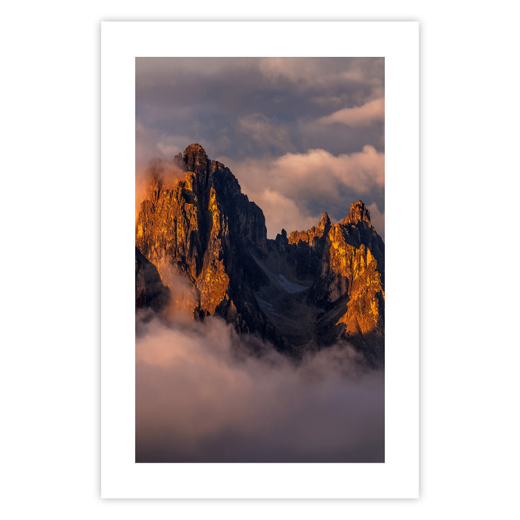 Wall Poster Mountains in the Clouds - landscape of sky and illuminated mountain peaks 118014 additionalImage 21