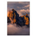 Wall Poster Mountains in the Clouds - landscape of sky and illuminated mountain peaks 118014