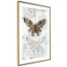 Wall Poster Immortal Butterfly - composition with a golden insect on a marble background 118314 additionalThumb 4