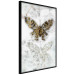 Wall Poster Immortal Butterfly - composition with a golden insect on a marble background 118314 additionalThumb 8