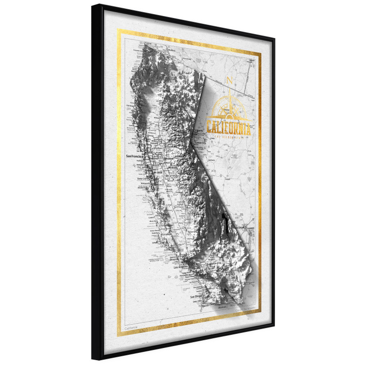 Poster Isometric Map: California - map of one of the states of the USA and texts 118514 additionalImage 10
