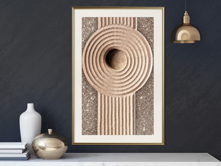 Wall Poster Flow of Energy - abstract composition with a stone in a zen style 121914 additionalImage 21