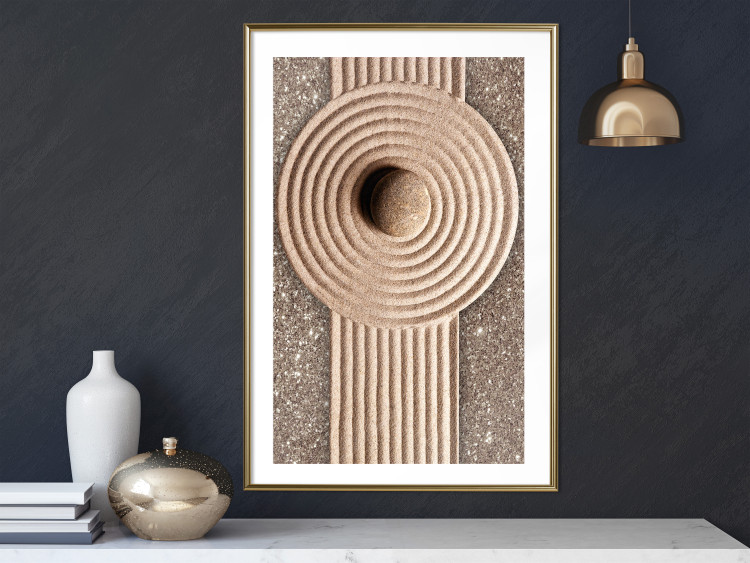 Wall Poster Flow of Energy - abstract composition with a stone in a zen style 121914 additionalImage 13