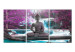 Canvas Buddha and Waterfall (3 Parts) Violet 122214
