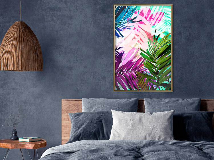 Wall Poster Colorful Rustle - abstract plant motif with colorful leaves 122314 additionalImage 7