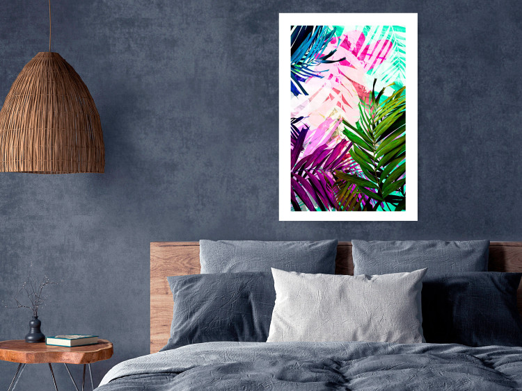 Wall Poster Colorful Rustle - abstract plant motif with colorful leaves 122314 additionalImage 2