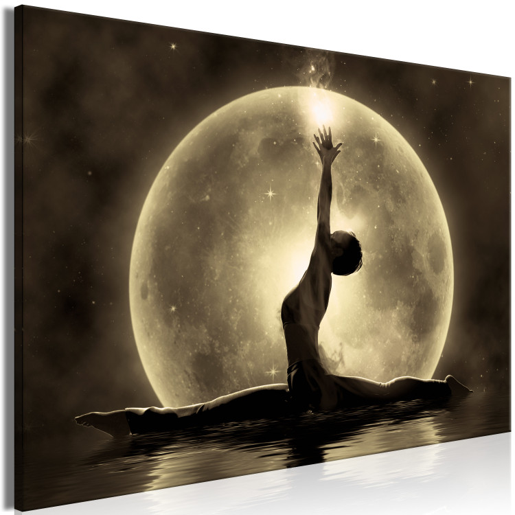 Canvas Reaching for the stars - a ballerina theme against the moon 122914 additionalImage 2