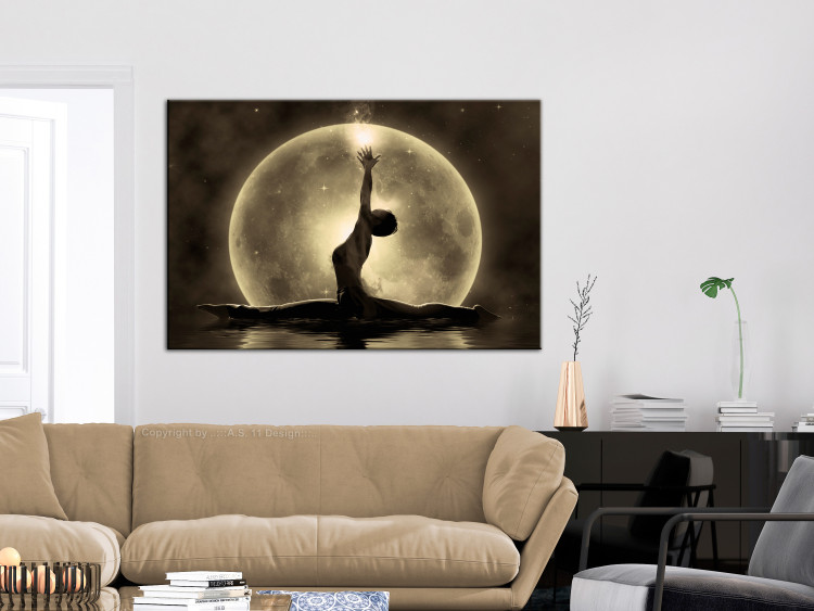 Canvas Reaching for the stars - a ballerina theme against the moon 122914 additionalImage 3