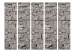 Folding Screen Stone Bookmark II - texture of gray bricks in a retro stone style 123014 additionalThumb 3
