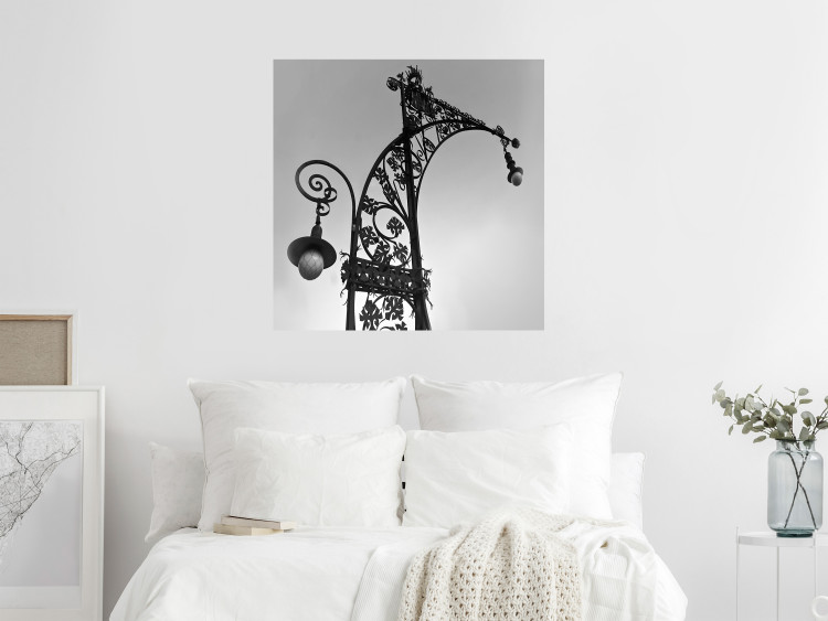 Poster Barcelona Lantern - black and white architecture of lamps in Spain 123614 additionalImage 23