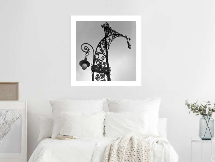 Poster Barcelona Lantern - black and white architecture of lamps in Spain 123614 additionalImage 4