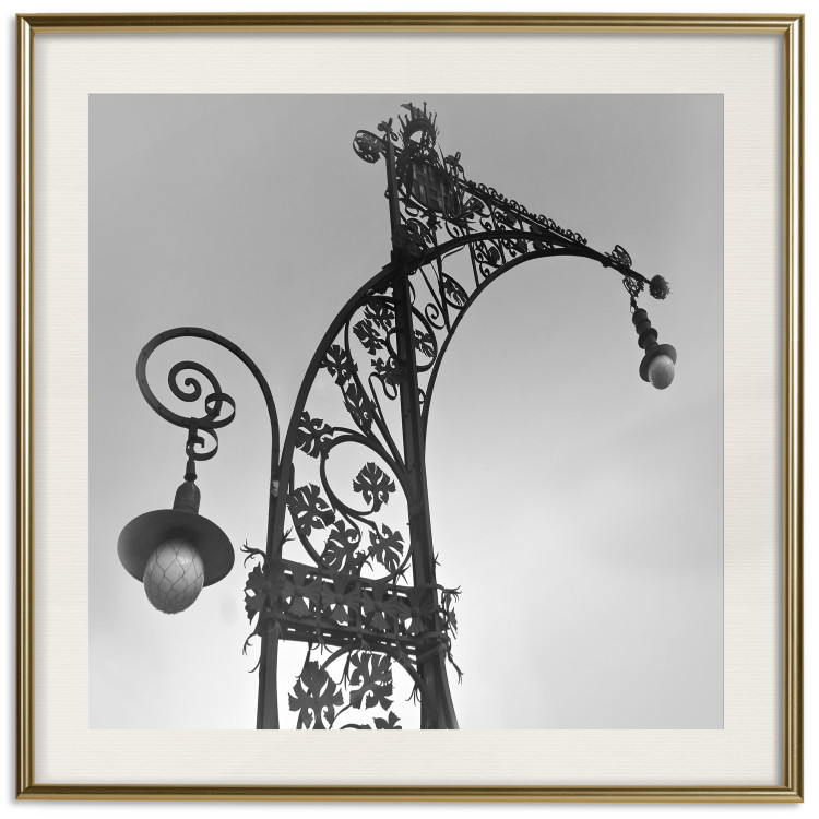 Poster Barcelona Lantern - black and white architecture of lamps in Spain 123614 additionalImage 19
