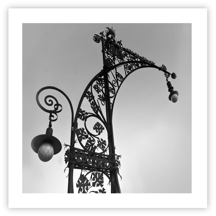 Poster Barcelona Lantern - black and white architecture of lamps in Spain 123614 additionalImage 25