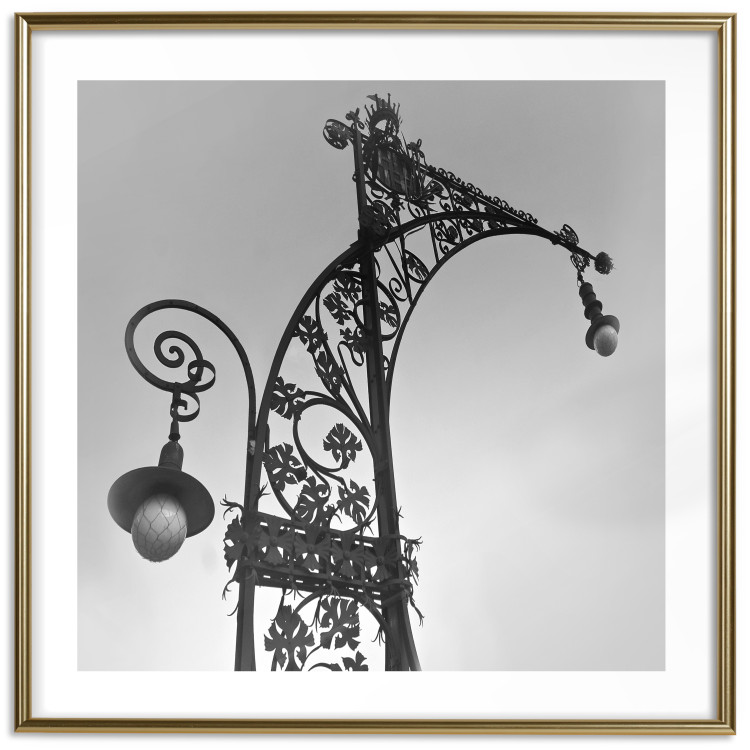 Poster Barcelona Lantern - black and white architecture of lamps in Spain 123614 additionalImage 16