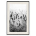 Wall Poster Lavender in the Rain - plant flowers in a meadow in black and white motif 123814 additionalThumb 18