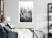 Wall Poster Lavender in the Rain - plant flowers in a meadow in black and white motif 123814 additionalThumb 4