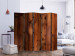 Room Divider Screen Pine Plank II (5-piece) - mahogany texture background 124314 additionalThumb 2