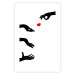 Poster Boop - black hands exchanging a red heart on a white background 125414 additionalThumb 19
