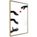 Poster Boop - black hands exchanging a red heart on a white background 125414 additionalThumb 2