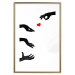 Poster Boop - black hands exchanging a red heart on a white background 125414 additionalThumb 14