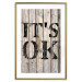 Poster Retro: It's OK - black English text on a background of wooden planks 125714 additionalThumb 14