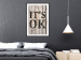 Poster Retro: It's OK - black English text on a background of wooden planks 125714 additionalThumb 6