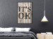 Poster Retro: It's OK - black English text on a background of wooden planks 125714 additionalThumb 3