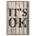 Poster Retro: It's OK - black English text on a background of wooden planks 125714 additionalThumb 16