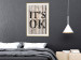 Poster Retro: It's OK - black English text on a background of wooden planks 125714 additionalThumb 21