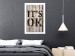 Poster Retro: It's OK - black English text on a background of wooden planks 125714 additionalThumb 4