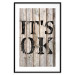 Poster Retro: It's OK - black English text on a background of wooden planks 125714 additionalThumb 15