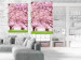 Poster Cherry Orchard - landscape of green grass and trees with pink leaves 126214 additionalThumb 21