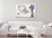 Canvas Lavender Mail (1-part) wide - flowers and wooden heart 128414 additionalThumb 3