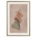 Poster Sword Lily - warm abstraction with a flower and rounded shapes in boho style 129314 additionalThumb 22