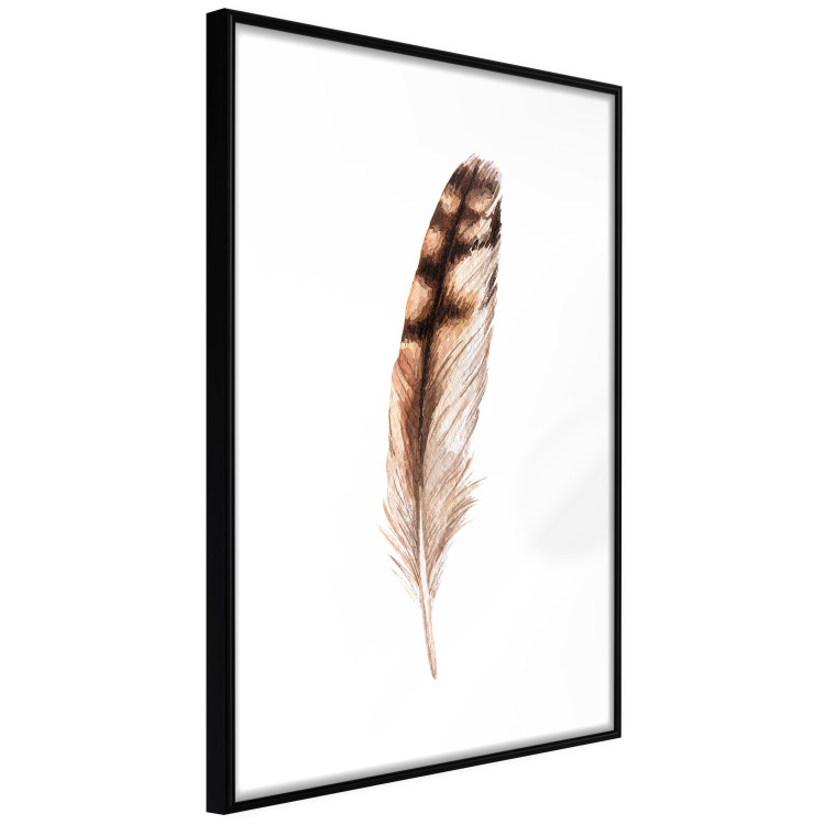 Wall Poster Magic Feather - brown bird feather on a contrasting white background 129914 additionalImage 11