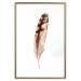 Wall Poster Magic Feather - brown bird feather on a contrasting white background 129914 additionalThumb 17