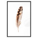 Wall Poster Magic Feather - brown bird feather on a contrasting white background 129914 additionalThumb 16