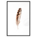 Wall Poster Magic Feather - brown bird feather on a contrasting white background 129914 additionalThumb 15