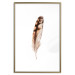 Wall Poster Magic Feather - brown bird feather on a contrasting white background 129914 additionalThumb 14