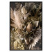 Poster Baroque Splendor - bouquet of various plants on a black background in boho style 130514 additionalThumb 18