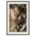 Poster Baroque Splendor - bouquet of various plants on a black background in boho style 130514 additionalThumb 19
