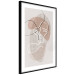 Wall Poster Reflective Morning - line art of a kiss on a beige abstract background 130814 additionalThumb 6
